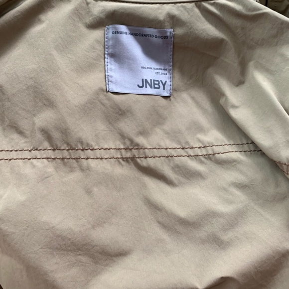 JNBY Designer Tech Nylon Khaki Trench Raincoat - Picture 6 of 8